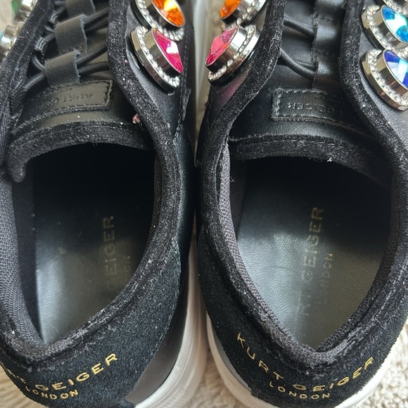 Kurt Geiger Kids Black Sneakers with Colorful Gems - Picture 3 of 8